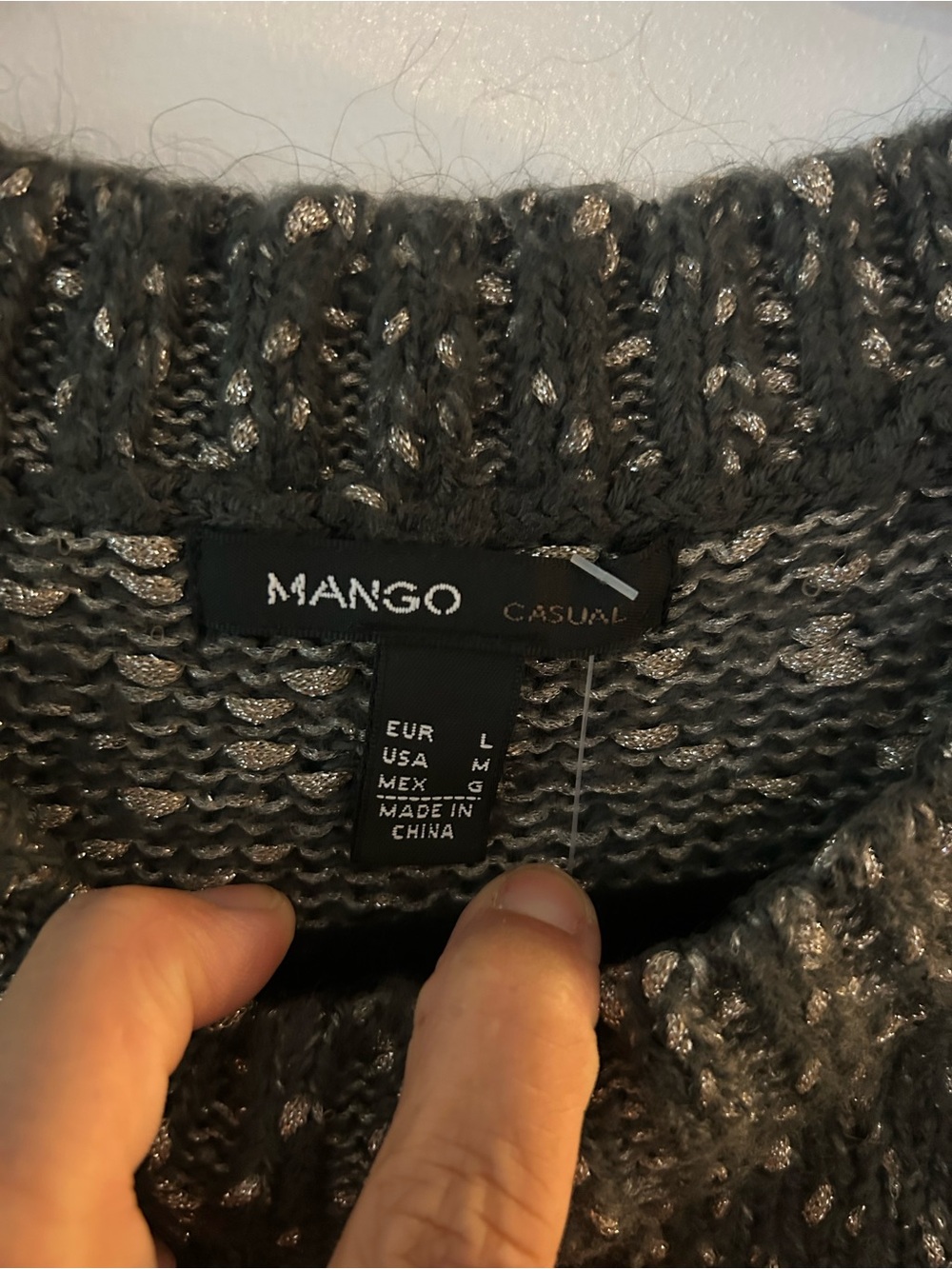 Mango Casual Speckled Knit Sweater | Size Large - Picture 5 of 8